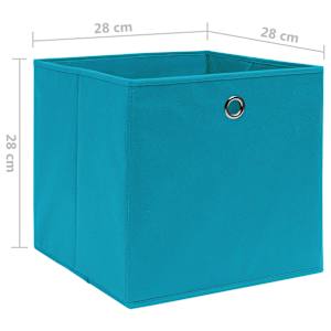 Úložné boxy 10 ks netkaná textilie 28 x 28 x 28 cm bledě modré - obrázek 5