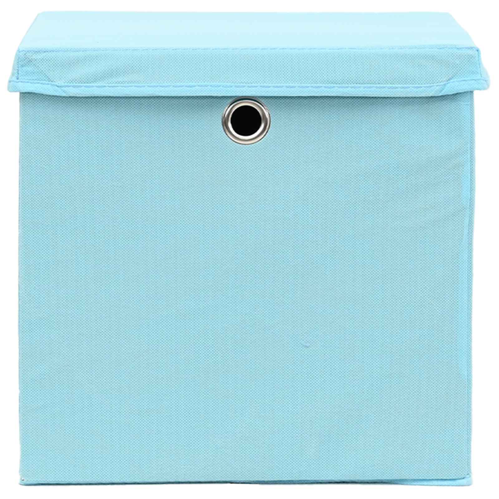 vidaXL Aufbewahrungsboxen mit Deckeln 10 Stk. 28x28x28 cm Babyblau – Bild 4