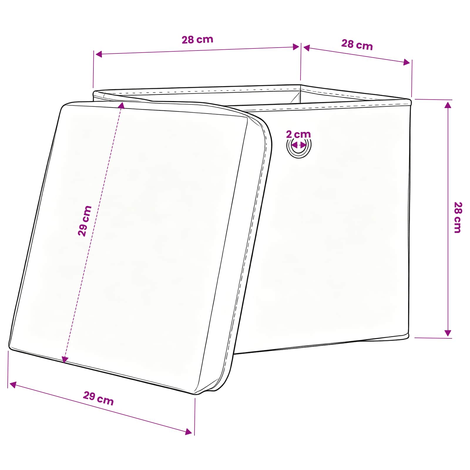 vidaXL Aufbewahrungsboxen mit Deckeln 10 Stk. 28x28x28 cm Babyblau – Bild 10