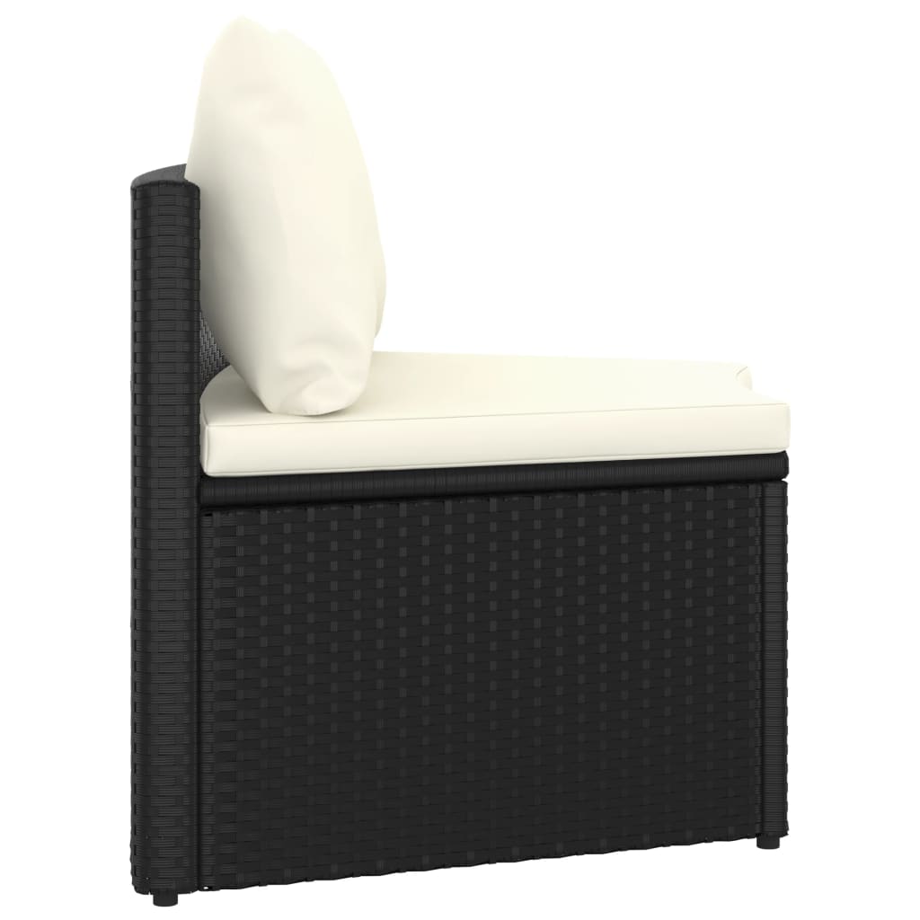 Thumbnail - vidaXL 2-tlg. Garten-Sofagarnitur mit Auflagen Poly Rattan Schwarz