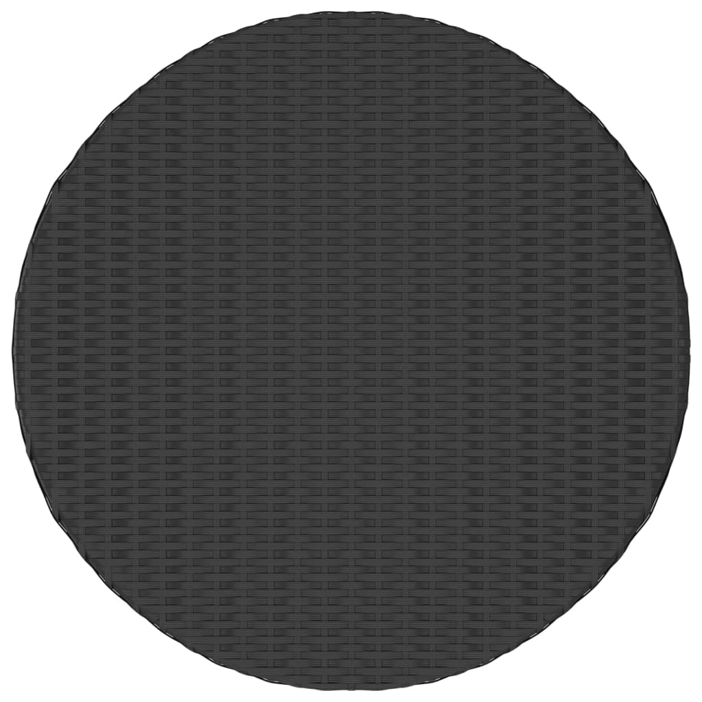 vidaXL fekete polyrattan teázóasztal 68 x 68 x 30 cm