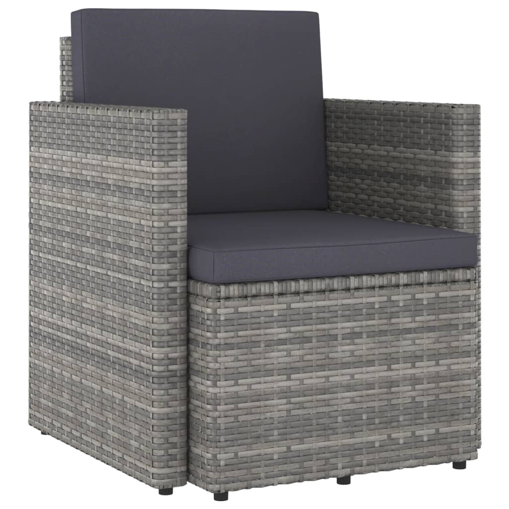 Patio Armchair Gray and dark gray