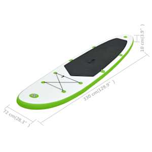 Nafukovací SUP paddleboard zeleno-bílý - obrázek 9