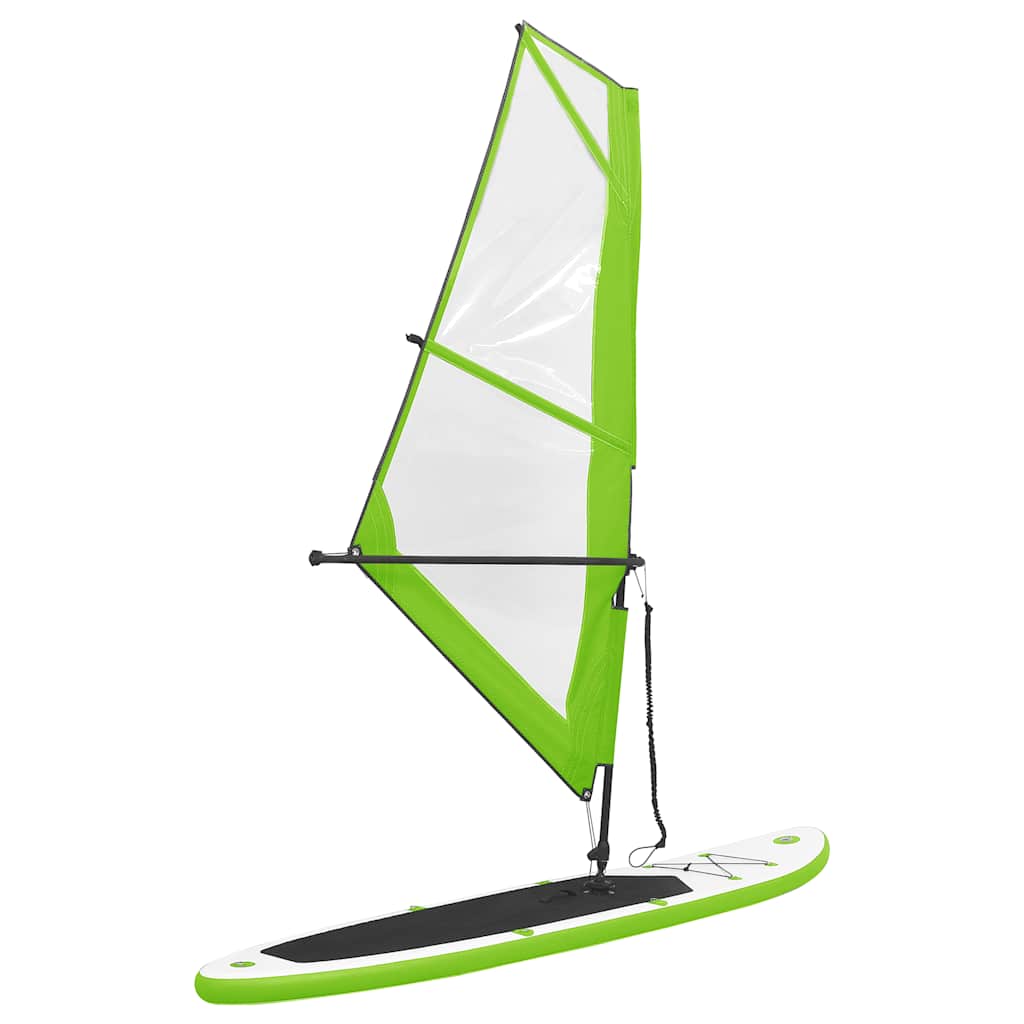 

vidaXL Stand Up Paddleboard met zeilset opblaasbaar groen en wit