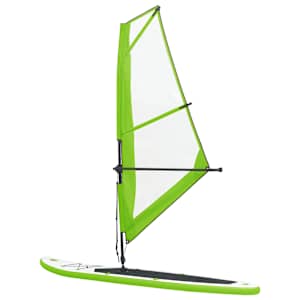 Nafukovací Stand Up Paddleboard s plachtou zeleno-bílý - obrázek 4