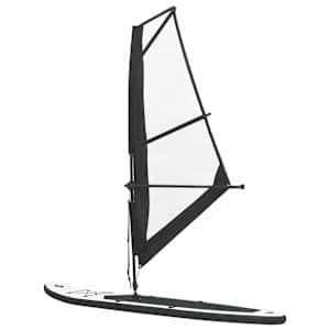 Nafukovací Stand Up Paddleboard s plachtou černo-bílý - obrázek 4