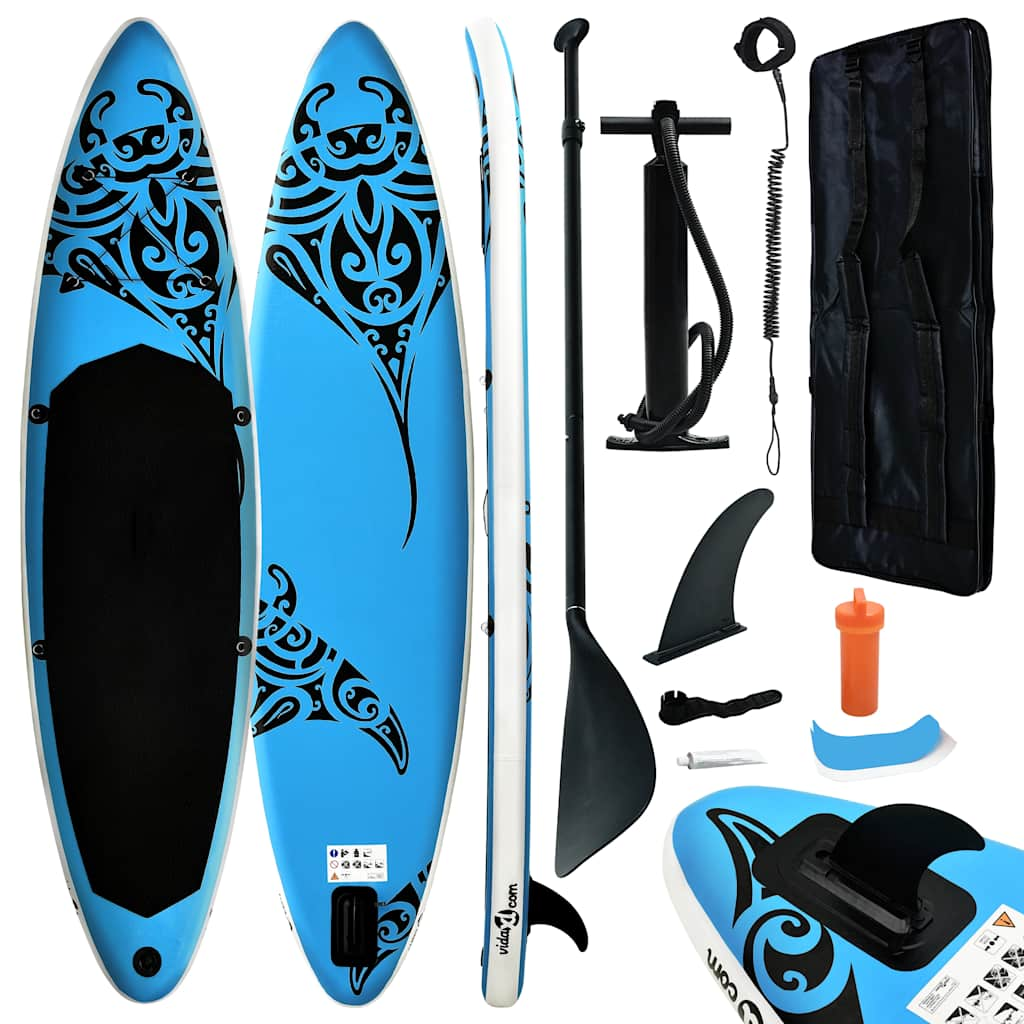 vidaXL Nafukovací SUP paddleboard s příslušenstvím 320x76x15 cm modrý