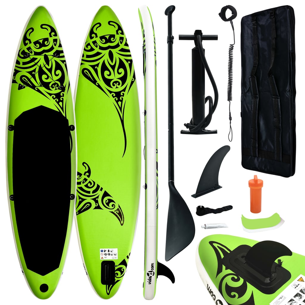 Petrashop  Nafukovací SUP paddleboard 305 x 76 x 15 cm zelený