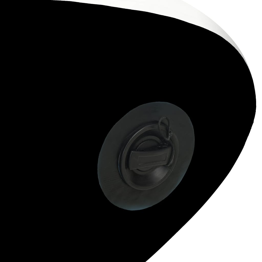 Fekete felfújható állószörfszett 320 x 76 x 15 cm 