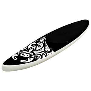 vidaXL Oppblåsbart padlebrettsett 320x76x15 cm svart