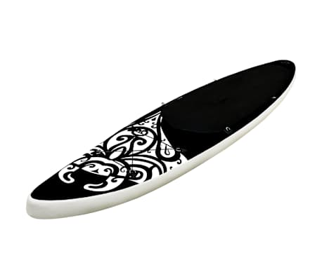 vidaXL Pripučiamos irklentės rinkinys, juodos spalvos, 366x76x15cm