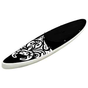 vidaXL Pripučiamos irklentės rinkinys, juodos spalvos, 366x76x15cm