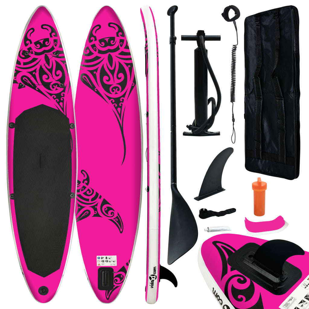 Petrashop  Nafukovací SUP paddleboard 320 x 76 x 15 cm růžový