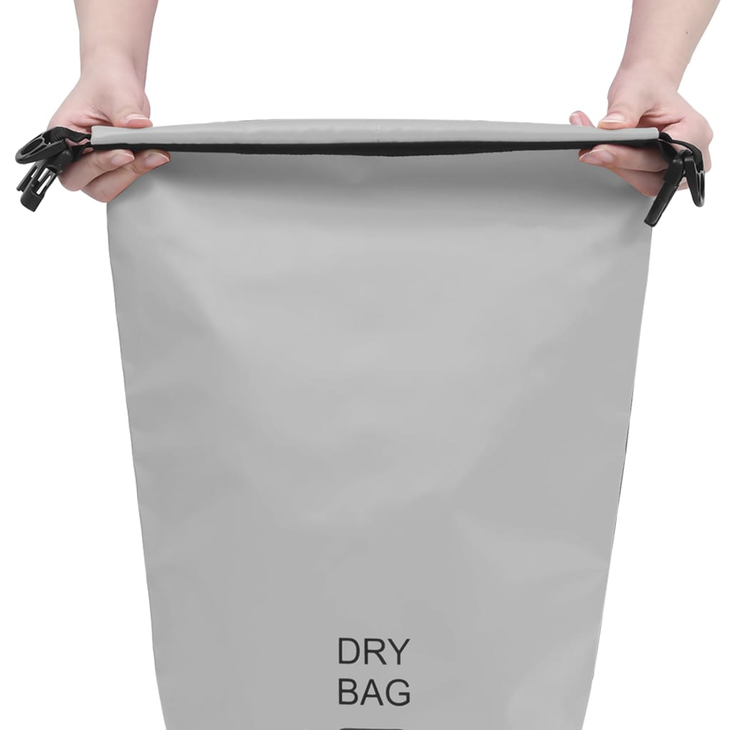 vidaXL Drybag 10 L PVC grijs
