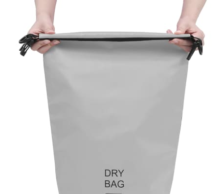vidaXL Torba Dry Bag siva 10 L PVC