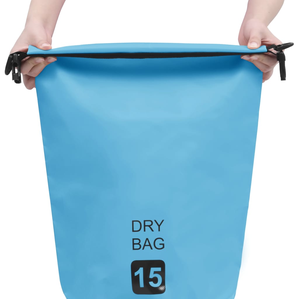 vidaXL Drybag 15 L PVC blauw
