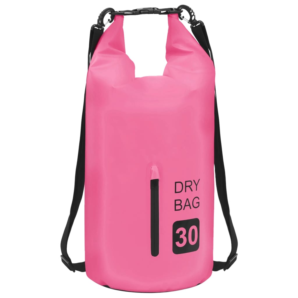 

vidaXL Drybag met rits 30 L PVC roze