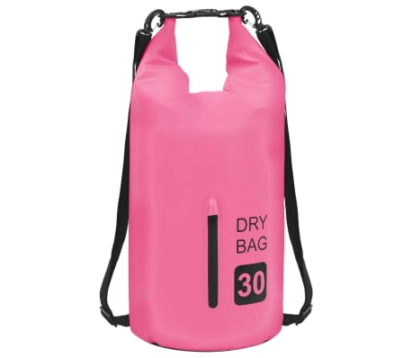 vidaXL Drybag met rits 30 L PVC roze
