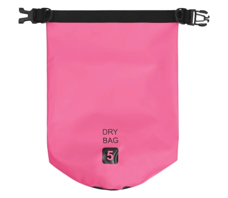 vidaXL Суха торба, розова, 5 л, PVC