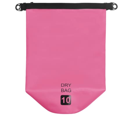 vidaXL Borsa Impermeabile Rosa 10 L in PVC