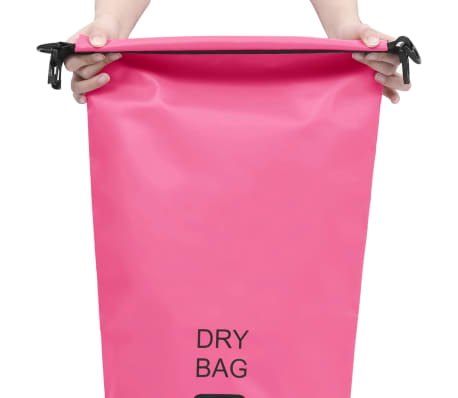 vidaXL Vandeniui atsparus krepšys, rožinės spalvos, PVC, 20l