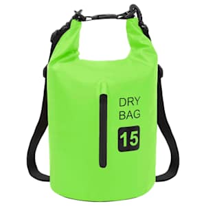 Nepromokavý vak se zipem zelený 15 l PVC - obrázek 2