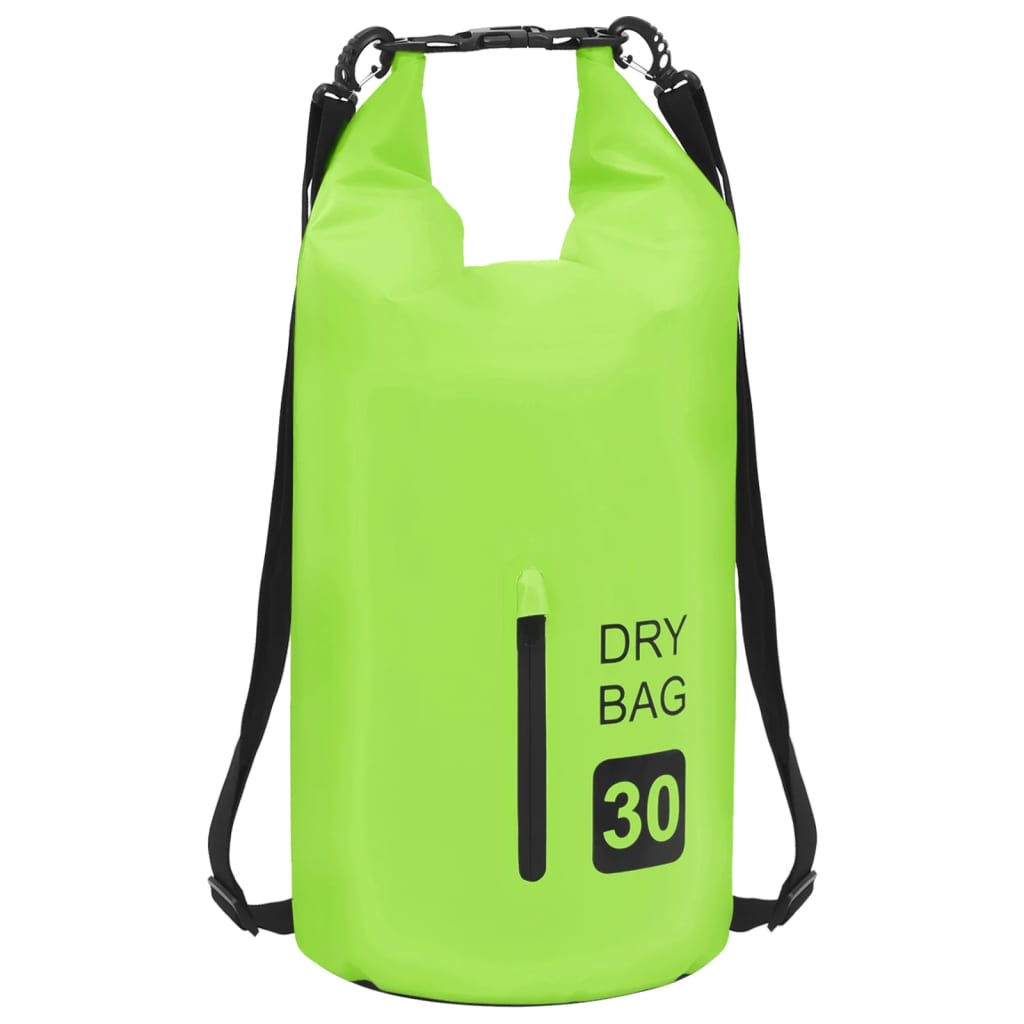 

vidaXL Drybag met rits 30 L PVC groen