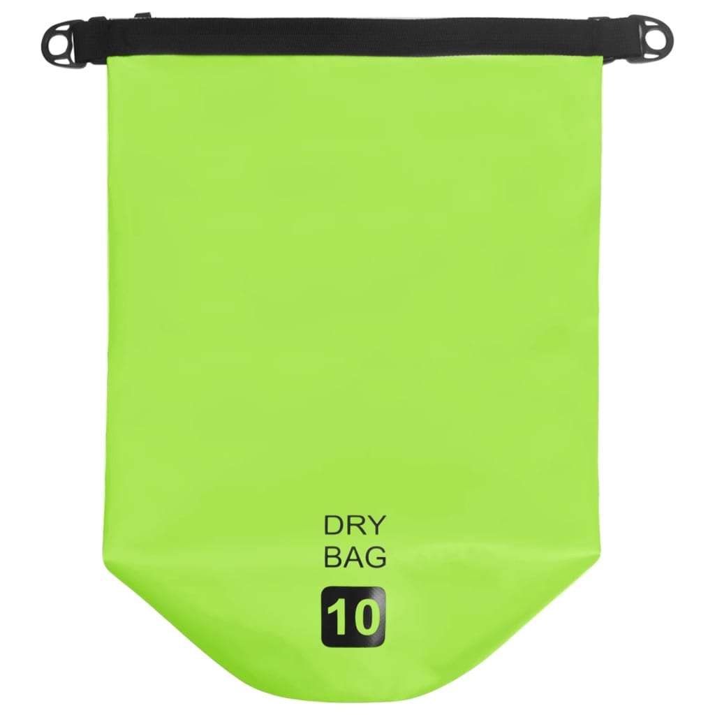 vidaXL Dry Bag Green 2.6 gal PVC