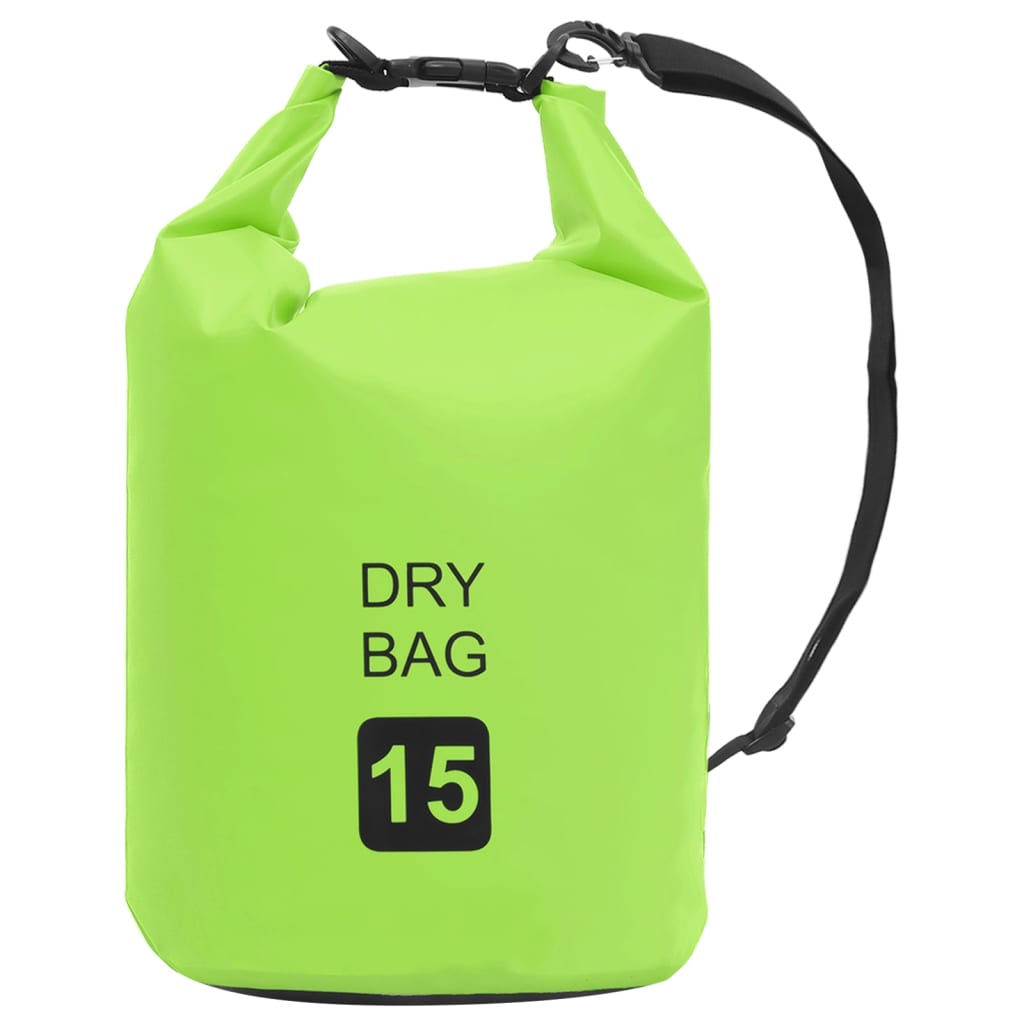 

vidaXL Dry Bag Green 4 gal PVC