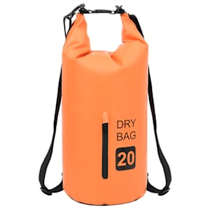 Nepromokavý vak se zipem oranžový 20 l PVC - obrázek 2