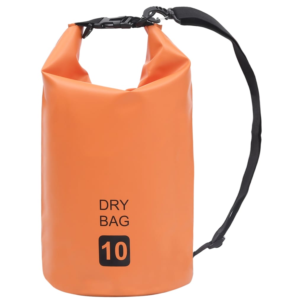 vidaXL Kuivapussi oranssi 10 l PVC