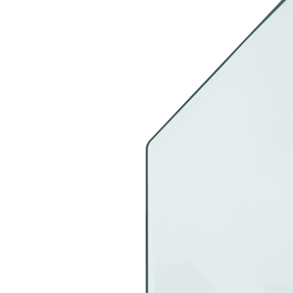 Hatszög alakú kandalló-üveglap 80 x 50 cm 