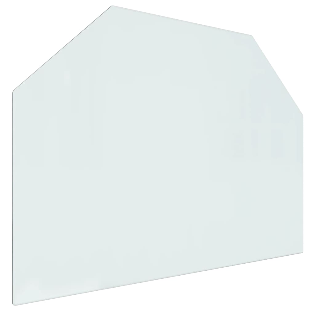 Hatszög alakú kandalló-üveglap 80 x 60 cm 
