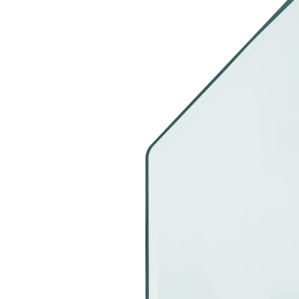 Hatszög alakú kandalló-üveglap 120 x 60 cm 