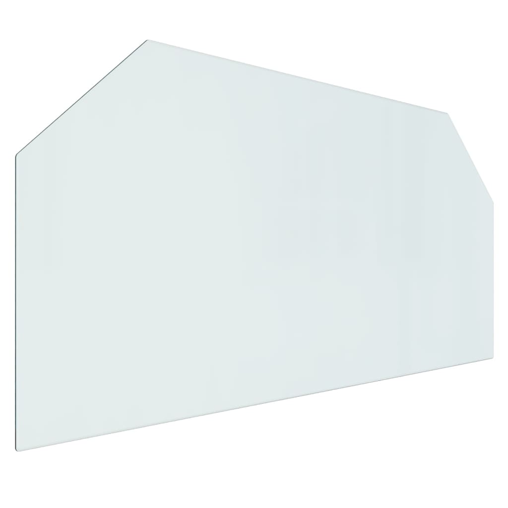 Hatszög alakú kandalló-üveglap 120 x 60 cm 