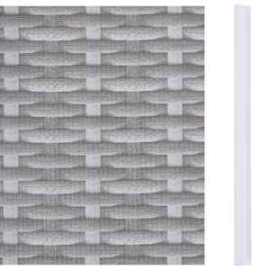 vidaXL Garden Privacy Screens 4 pcs PVC 35x0.19 m Rattan Grey