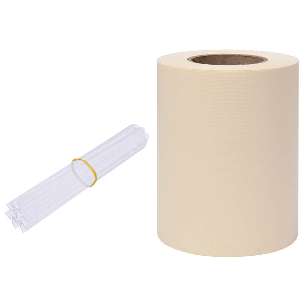 vidaXL Zabezpečovací páska PVC 35x0,19 m krémová
