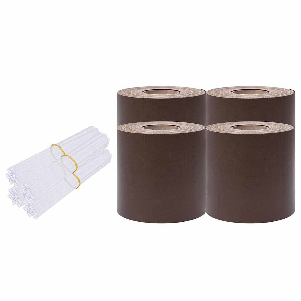 vidaXL Zabezpečovací pásky PVC 140 x 0,19 m hnědé