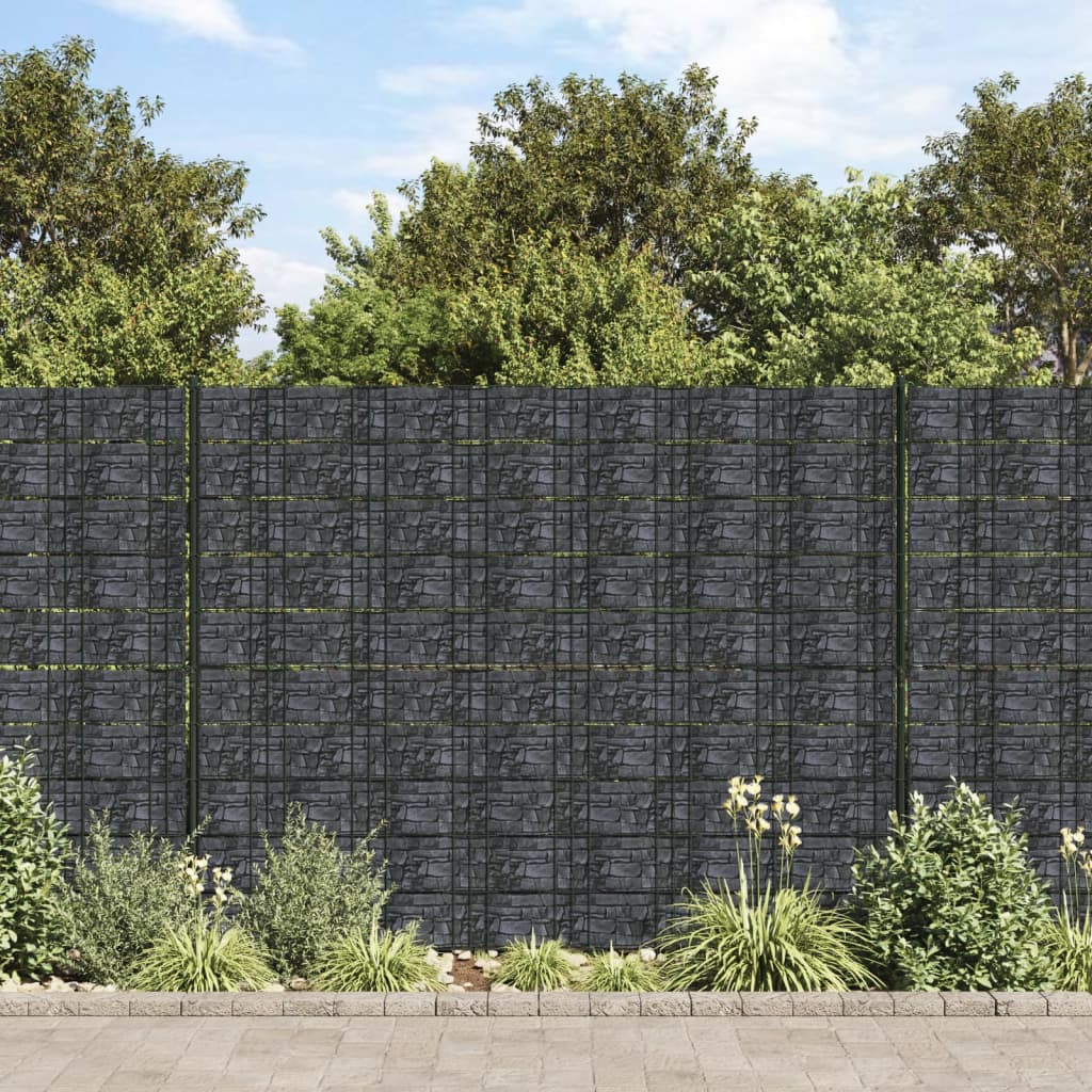 vidaXL Panou de intimitate grădină, gri, 70 x 0,19 m, PVC