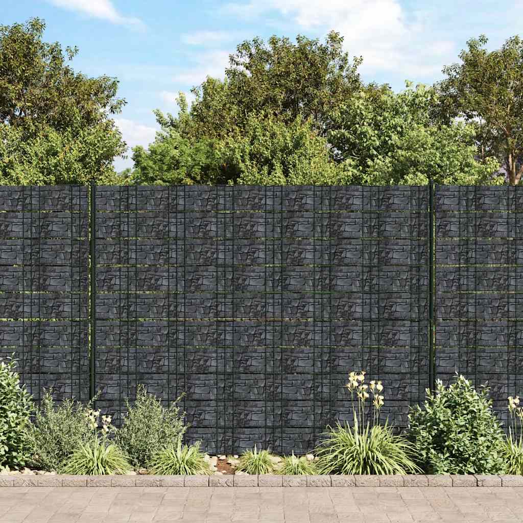vidaXL Panouri intimitate grădină, 4 buc., gri, 35x0,19 m, PVC
