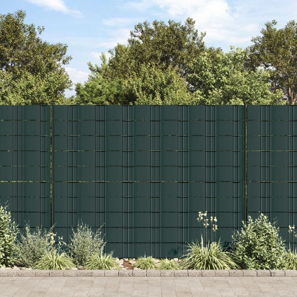 vidaXL Panouri intimitate grădină, 4 buc., verde mat, 35x0,19 m, PVC