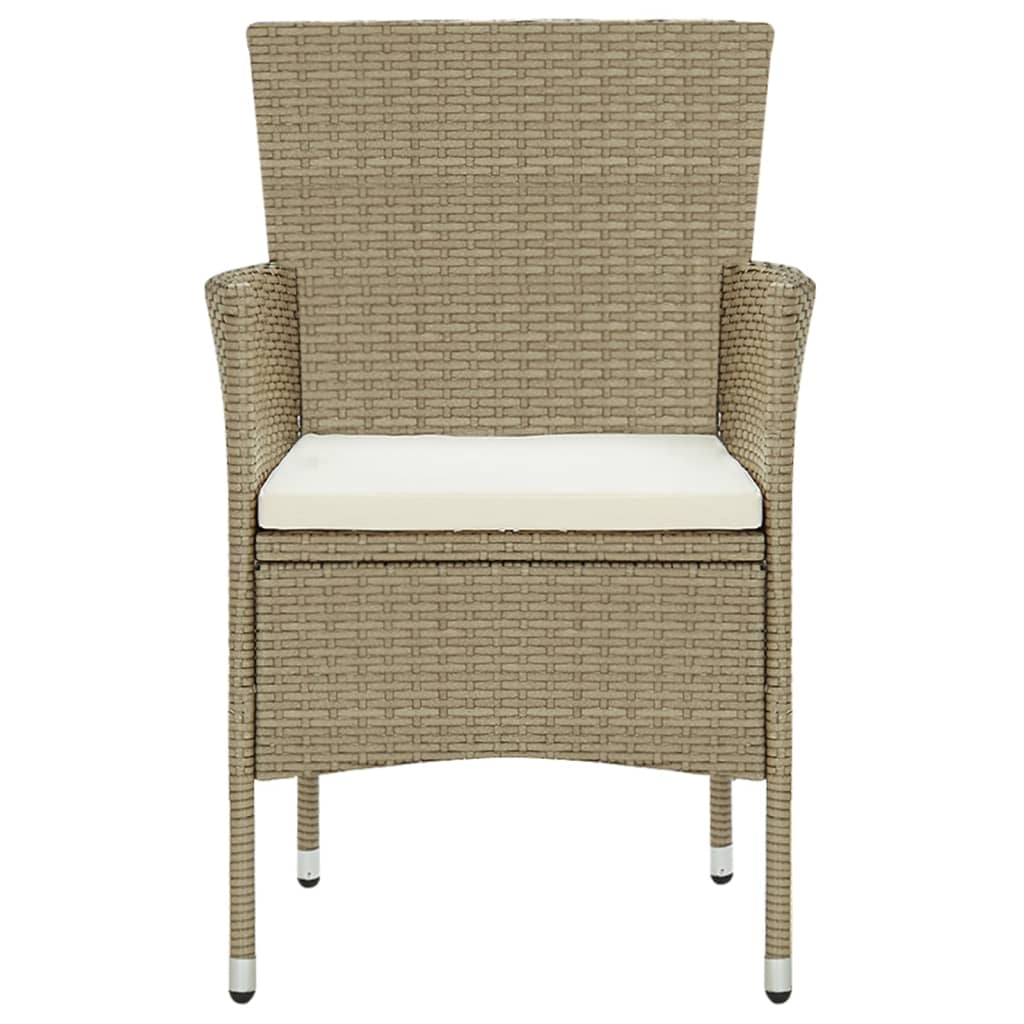 Thumbnail - vidaXL Garten-Essstühle 4 Stk. Poly Rattan Beige