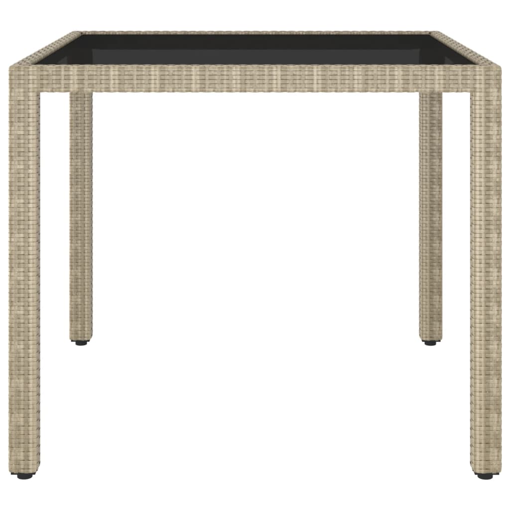 

vidaXL Tuintafel 90x90x75 cm poly rattan beige