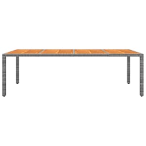 vidaXL Zahradn&iacute; stůl &scaron;ed&yacute; 250 x 100 x 75 cm polyratan a masivn&iacute; ak&aacute;cie