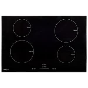 vidaXL induktsioonpliit 4 plaadiga, puutetundlik klaas 77 cm 7000 W