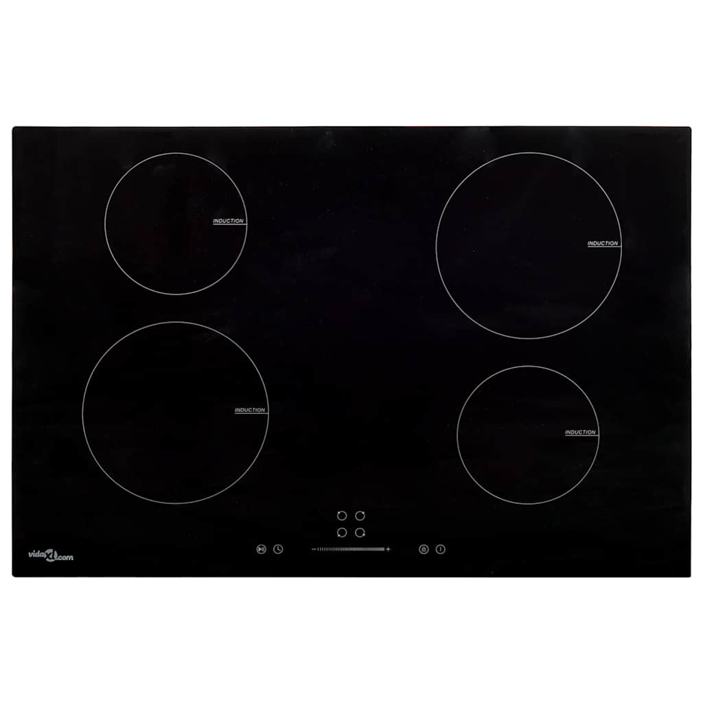vidaXL Induktionskochfeld mit 4 Platten Touch Control Glas 77cm 7000 W