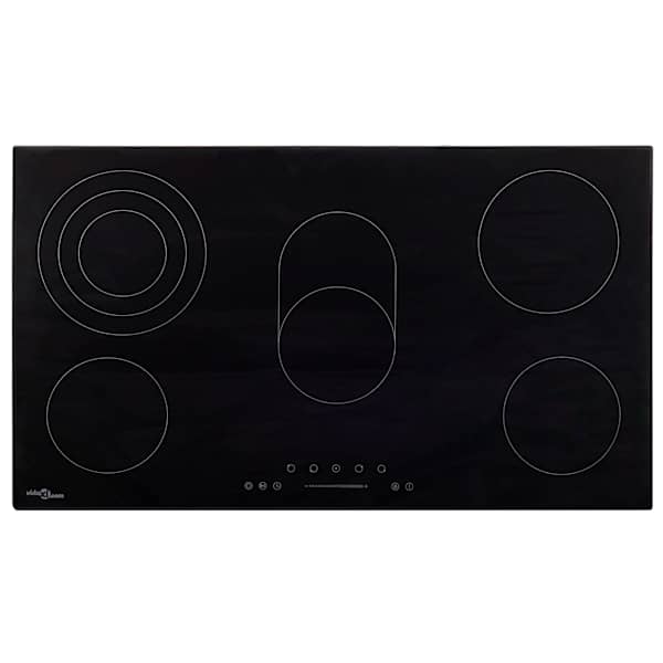 vidaXL keraamiline pliit 5 plaadiga, puutetundlik 77 cm, 8500 W