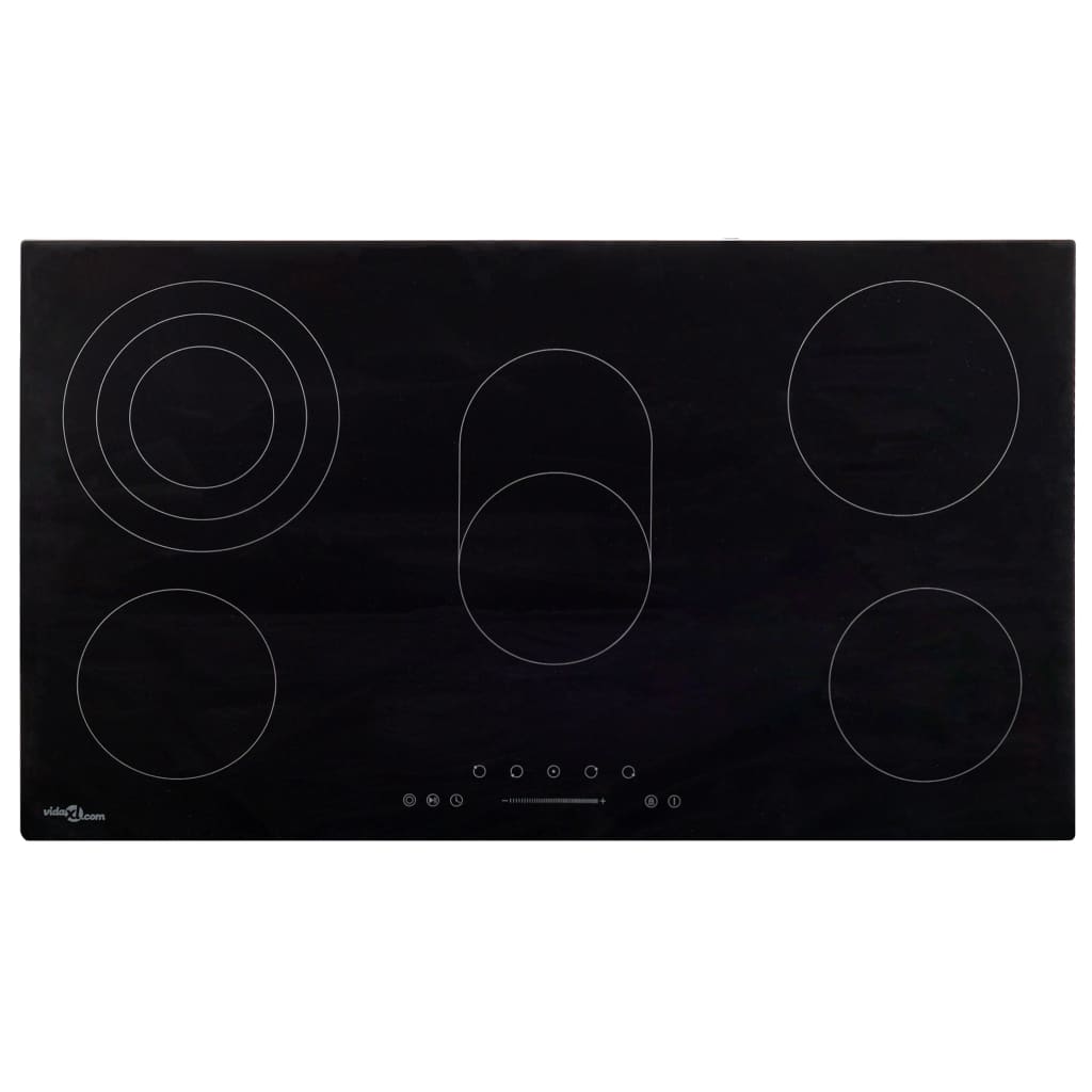 #2 - vidaXL keramisk kogeplade med 5 brændere Touch Control 8500 W 77 cm