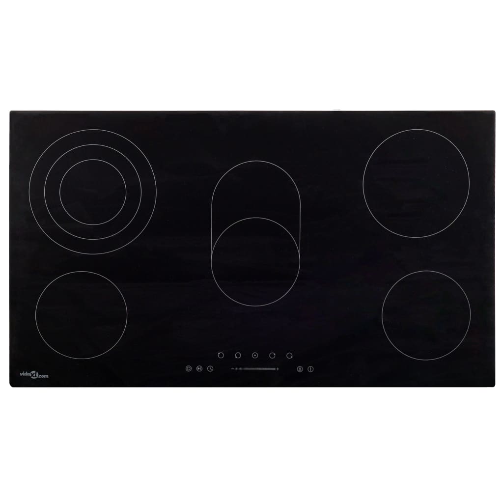 vidaXL Plită ceramică cu 5 arzătoare, control tactil, 77 cm, 8500 W