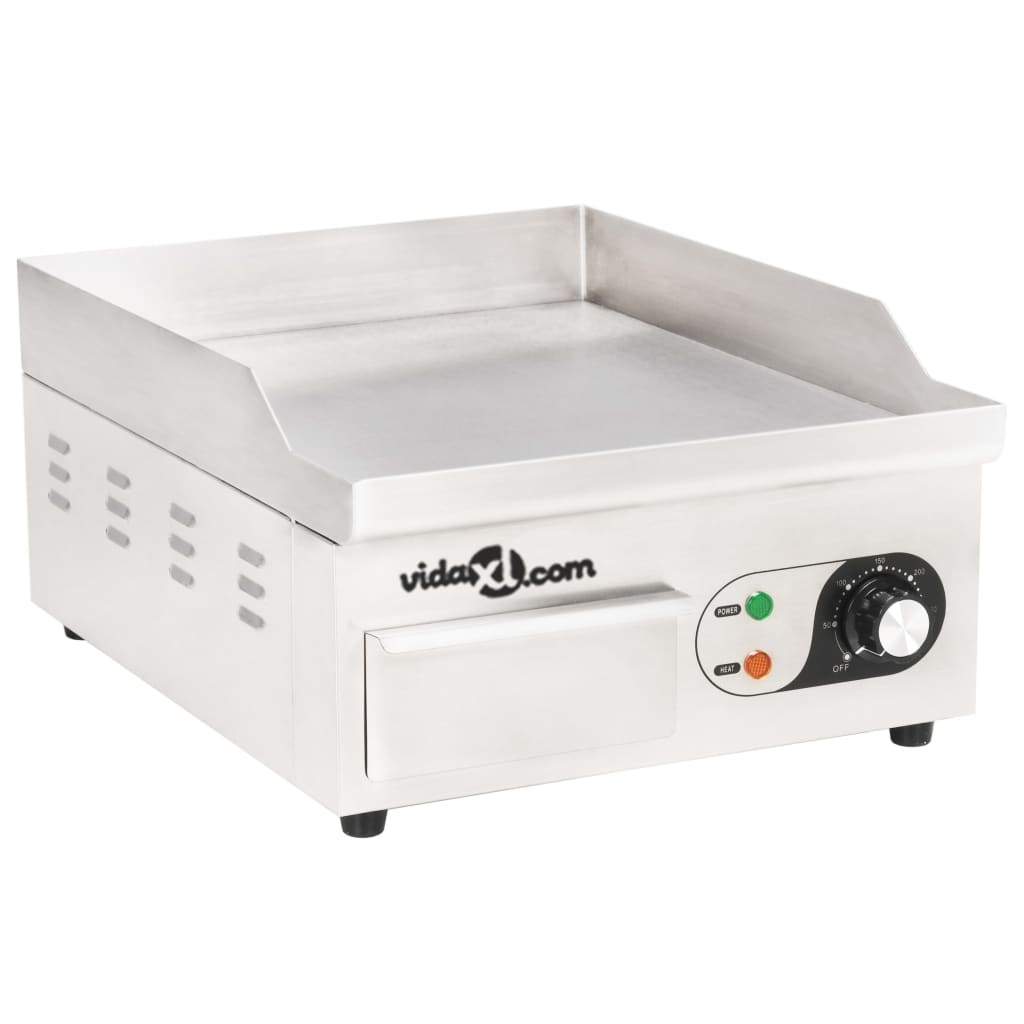 vidaXL Electric Griddle Stainless Steel 2000 W 36x47x22 cm